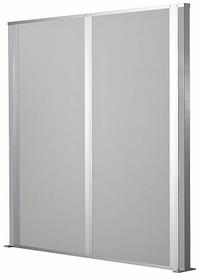 PORTA-KING Partition Wall: 10 ft x 8 ft, Vinyl, Gray, Unfinished (MPN FSP810-DW). Key specifications — Frame Material: Aluminum; Finish: Unfinished; Includes Floor Track: Yes; Brand: PORTA-KING.