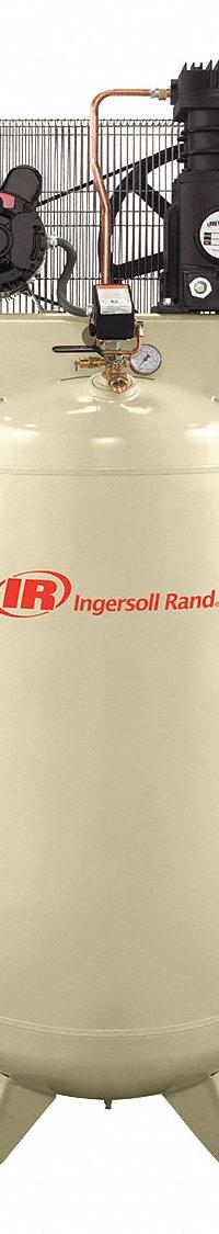 INGERSOLL RAND Electric Air Compressor: 5 hp, 1 Stage, Vertical, 60 gal, 15.5 cfm, 135 psi, 230V AC (MPN SS5L5). Key specifications — attr48430: INGERSOLL RAND; attr48445: 60 Hz; attr48448: Pressure Safety Valve; attr48450: 230V AC; attr48474: Single; attr48487: Vertical.