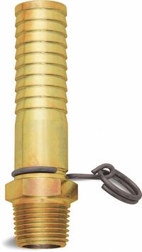SANI-LAV Non-Swivel Hose Adapter: Brass, Brass, 3 3/4 in Overall Lg, 3/4 in Inlet Connection Size (MPN N14). Key specifications — Inlet Connection Type: NPT; Brand: SANI-LAV; Color/Finish: Brass; Includes: Trigger Lock Ring; Material: Brass; Product Type: Hose Adapter.