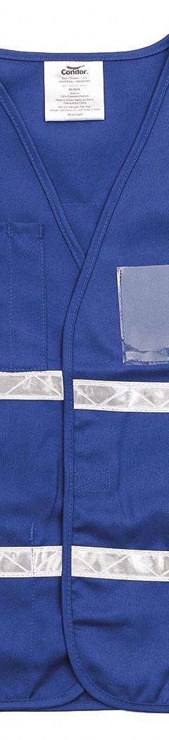 CONDOR Safety Vest: Blue, Polyester, Hook-and-Loop, Universal Vest Size, Safety Vest (MPN 8E282). Key specifications — attr358683: Hook-and-Loop; attr378047: CONDOR; attr358678: Polyester; attr1314241: Safety Vest.