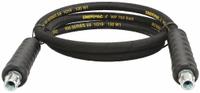 Hydraulic Hose Assembly: 1/4 in ID, NPTF x NPTF, 6 ft Lg, Black, 1/4 in x 3/8 in Fitting Size (MPN H9206S). Key specifications — Hose Color: Black; Hose Tube Material: Rubber; Fitting Type: NPTF x NPTF; Manufacturer Part Number: H9206S; Brand: ENERPAC.