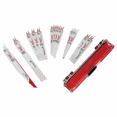 MILWAUKEE Reciprocating Saw Blade Set: For Wood Workpiece Material, 13 Pieces - Reciprocating Saw Blade Sets