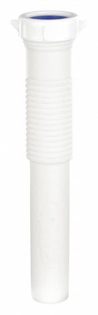 APPROVED VENDOR Extension: Plastic, White, 1 1/4 in Nominal Pipe Size, 8 in Overall Lg, Slip (MPN 1PPC7). Key specifications — Includes: Nut and Washer; Brand: APPROVED VENDOR; Material: Plastic; Connection Type: Slip.