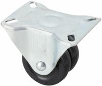 APPROVED VENDOR Plate Caster: Rigid, No Brake, Rubber, 2 1/2 in Wheel Dia, 7/8 in Wheel Wd, Plain (MPN 26Y509). Key specifications — attr1093313: Plain; attr1093347: Black; attr1093360: APPROVED VENDOR; attr1172362: Rigid.