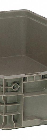 QUANTUM STORAGE SYSTEMS Straight Wall Tote: 5.2 gal, 24 in x 15 in x 5 in, Stacking Capable, Gray (MPN RSO2415-5). Key specifications — Material: Plastic; Stackable: Stacking Capable; Brand: QUANTUM STORAGE SYSTEMS.