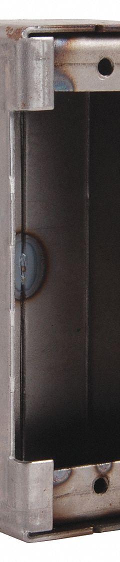 KEEDEX Weldable Gate Box: Electric Strike Box, Steel, 1 Mounting Holes, Hardware Included, Silver (MPN K-BXES16). Key specifications — Brand: KEEDEX; Color: Silver; Finish: Unfinished; Hardware Included: Yes; Material: Steel; Product Type: Electric Strike Box.