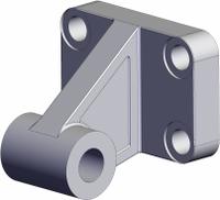 SMC Mounting Bracket: Clevis/Pivot Bracket, Fits 50 mm Bore Dia, 65 mm Overall Lg, E5050. Key specifications — attr947461: E5050; attr991689: Mounting Bracket; attr947484: SMC.