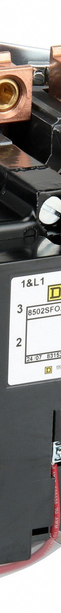 SQUARE D NEMA Magnetic Contactor: Non-Reversing, 3 Poles, NEMA Size 4, 135 A, 120V AC (MPN 8502SFO2V02S). Key specifications — Brand: SQUARE D.