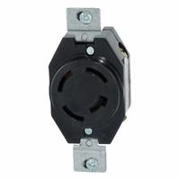 LEVITON Locking Receptacle: Non-NEMA, Black, 120/208V AC, 20 A Current Rating, 4 Poles, 4 Wires (MPN 7410-BG). Key specifications — Brand: LEVITON.