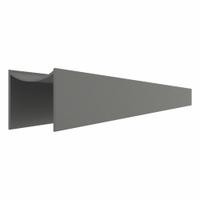 HADRIAN Alcove Channel: Aluminum, Slate, 57 in Overall Ht, 1 1/8 in Overall Wd (MPN 560157-621). Key specifications — Finish: Slate; Component Type: Alcove Channel; Brand: HADRIAN.