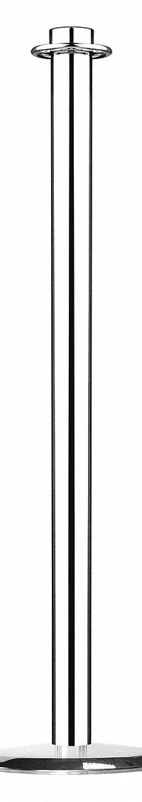 Contemporary Top Post: Contemporary, 33 5/8 in Post Ht, Steel, Flat, 35 in or Less, ADA Compliant (MPN 314U-1P-TAP). Key specifications — Brand: LAWRENCE METAL; Base Shape: Flat; Base Material: Cast Iron; Post Material: Steel; Post Finish: Polished Chrome.