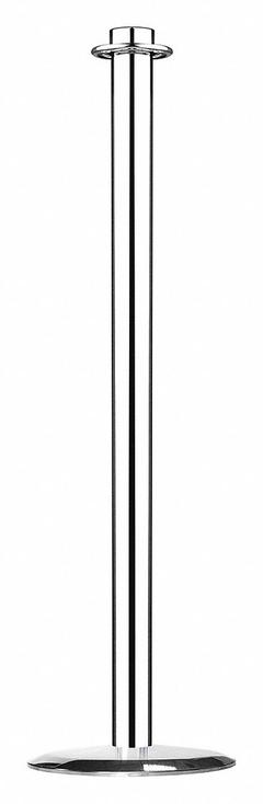 Contemporary Top Post: Contemporary, 33 5/8 in Post Ht, Steel, Flat, 35 in or Less, ADA Compliant (MPN 314U-1P-TAP). Key specifications — Brand: LAWRENCE METAL; Base Shape: Flat; Base Material: Cast Iron; Post Material: Steel; Post Finish: Polished Chrome.
