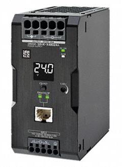 OMRON DC Power Supply: DIN Rail, 60 W Output Power - Rated, 2.5 A Current - Output, Single Phase (MPN S8VK-X06024-EIP). Key specifications — attr1044898: Single; attr1044879: 100 to 240V AC; attr211400: OMRON.
