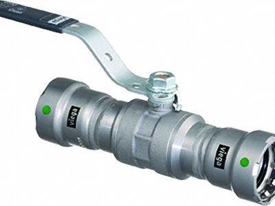 VIEGA MEGAPRESS Manual Two-Way Ball Valve: 1 1/4 in - Carbon Steel Ball Valves