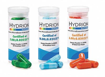 MICRO ESSENTIAL Buffer Set - pH 4.00 / pH 7.00 / pH 10.00: Lab, 100 mL Volume, Capsule - pH Buffers