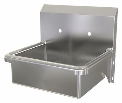 SANI-LAV Hand Sink: 1 Stations, 7 in Bowl Dp, 17 in Bowl Lg, 14 in Bowl Wd - One-Station Wall-Mounted Hand Sinks without Faucets