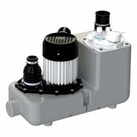 SANIFLO Sink Drain Pump System: 2.7 gal, 1 hp, 120V AC, 44 ft Max. Head, 8.3 A, Polyethylene, Top (MPN 018). Key specifications — Brand: SANIFLO; Rated Voltage: 120V AC; Discharge Location: Top.