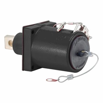 LEVITON Single Pole Receptacle: Black, Straight 45° Clevis Pin Mating - Receptacles with Bus Bar Terminations