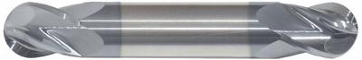 APPROVED VENDOR Ball End Mill: Carbide, AlTiN Coated, 4 Flute, 1/8" Mill Dia, 1/4" LOC - General Purpose Carbide Ball End Mills