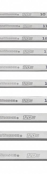 GEARWRENCH Box End Wrench Set: Alloy Steel, Chrome, 10 Tools, 0° Head Offset Angle, Tray (MPN 86126). Key specifications — attr324927: GEARWRENCH; attr309452: Tray; attr309451: No; attr309461: Chrome; attr309460: Alloy Steel; attr309463: No.
