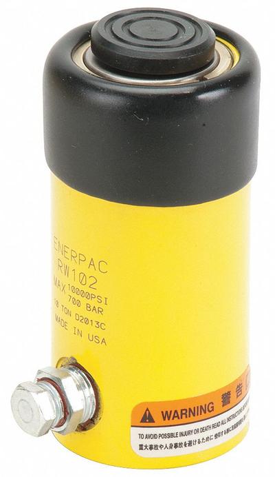 ENERPAC Hydraulic Ram: 10 ton Nominal Capacity, 2 in Nominal Stroke Lg - Solid Plunger Workholding Rams
