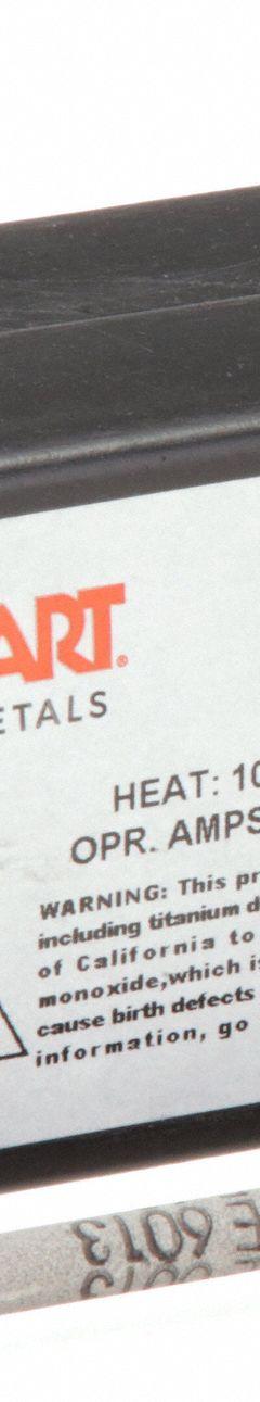 HOBART Stick Electrode: Carbon Steel, E6013, 5/32 in x 14 in, 5 lb (MPN 6ETK1). Key specifications — Brand: HOBART; Tensile Strength (As Welded): 60 ksi; Yield Strength (As Welded): 48 ksi.