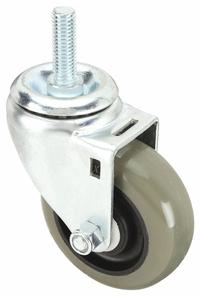 APPROVED VENDOR Stem Caster: 5 in Wheel Dia., 1 1/4 in Wheel Wd, Swivel, Swivel, 1/2 in Stem Dia. (MPN 20TM27). Key specifications — Brand: APPROVED VENDOR; Thread Size: 1/2"-13; Wheel Bearing Type: Delrin; Wheel/Tread Color: Gray; Roll Up: Swivel.