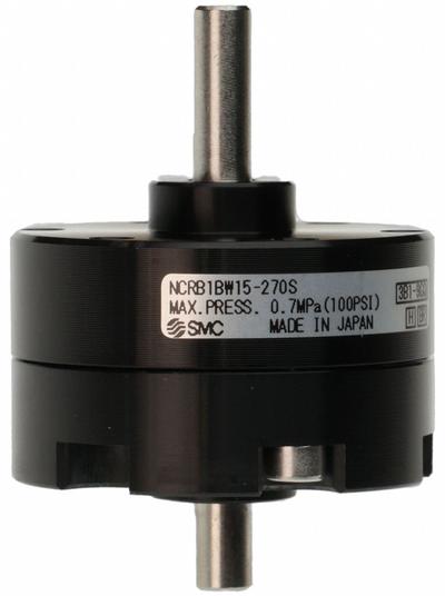 SMC Rotary Air Actuator: Single Vane Actuator, 270° Rotation Angle, 4 in-lb Output Torque - Vane-Style Rotary Actuators