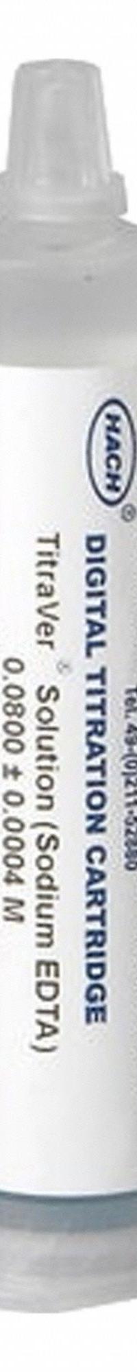 HACH Sodium Thiosulfate Titrator Cartridge: 0.02256 N, Cartridge, Titrant, 2409101, 1. Key specifications — Brand: HACH; Chemical Family Type: Titrant; Concentration: 0.02256 N; Container Type: Cartridge; Manufacturer Part Number: 2409101; Product Type: Sodium Thiosulfate Digital Titrator Cartridge.