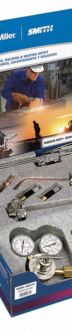 SMITH EQUIPMENT Medium Duty Combination Outfit: Acetylene, CGA 510 (MPN MBA-30510). Key specifications — Regulator CGA Number (Fuel): CGA 510; Manufacturer Part Number: MBA-30510; Brand: SMITH EQUIPMENT.