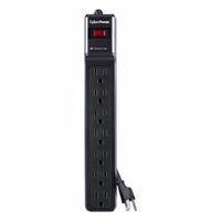 CYBER POWER Outlet Strip: 7 Outlets, 6 ft Cord Lg, 1,800 J Rated Energy, 15 A Current, UL 1449 (MPN CSB706). Key specifications — Brand: CYBER POWER; Mounting Style: Keyhole.