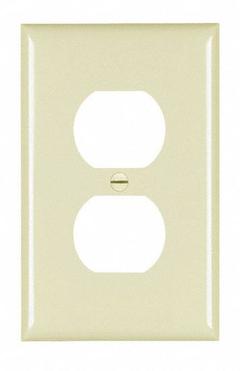 LEGRAND Wall Plate: Duplex Outlet, 1 Gang, Brown, Jumbo Size (MPN TPJ8). Key specifications — Brand: LEGRAND; Material: Nylon.