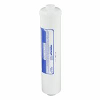 NU-CALGON Inline Water Filter: 20 micron, 100 gpd, 12 in Overall Ht, 2 5/8 in Overall Dia (MPN 4614-Y8). Key specifications — Product Type: Inline Water Filter; Filter Media: Activated Carbon; Brand: NU-CALGON; Reduces: Silt.