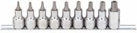 WESTWARD Socket Bit Set: 1 - 25 Pieces, 1/2 in Drive Size, 9 Pieces, T25 to T60 Tip Size Range, Torx (MPN 54TN57). Key specifications — attr1216280: Fixed Insert; attr1216283: WESTWARD; attr1225718: T25 to T60; attr1227491: 1/2 in.