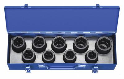 WESTWARD Impact Socket Set: 3/4 in Drive Size, Small Set (0-50 pieces) Set Size - Metric Impact Socket Sets
