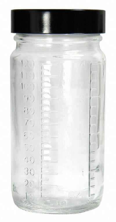 APPROVED VENDOR Mixing/Storage/Sampling Bottle: 120 mL, 48-400, Colorless - Clear Wide Mouth Round Glass Lab Bottles