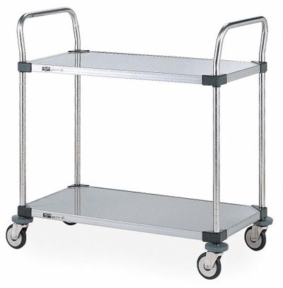 METRO Utility Cart: 375 lb, 36 in L x 24 in W Shelf, 36 in L x 24 in W x 38 in H Overall Dim - NSF-Compliant Utility Carts