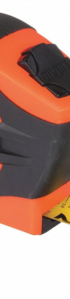 CRESCENT LUFKIN Tape Measure: Nonmagnetic Single Hook Tip, 25 ft, Plastic with Rubberized Grip (MPN PQR1425N). Key specifications — attr935324: CRESCENT LUFKIN; attr942259: Black; attr935328: 1/16 in; attr935329: Inches; attr935337: SAE/Fractional-Read; attr936607: Manual Lock; attr972446: Inch/Fractional-Read; attr979969: Nonmagnetic Single Hook.