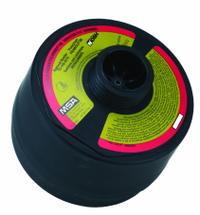 MSA Gas Mask Canister: Ammonia (AM)/Chlorine (CL)/P100/Phosphine (PH), Magenta/Olive Color, 10059903. Key specifications — NIOSH Rating: Ammonia (AM); Color Code: Magenta; Compatible with Brand and Series: MSA Advantage 3100 Series; Manufacturer Part Number: 10059903.