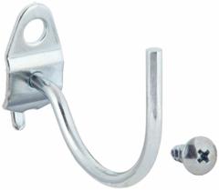 TRITON PRODUCTS Curved Pegboard Hook: 1/4 in_1/8 in Peg Hole, For 1 in Pegboard Hole Spacing, 10 PK (MPN 75200). Key specifications — Finish: Zinc-Plated; Color: Silver; For Tool Type: Drills; Includes: Screws; Locking System: Screw-In; Mounting Type: Surface; Material: Steel; Accessory Type: Curved Hook.