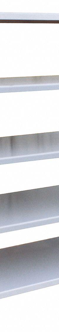 JAMCO Metal Shelving: Medium-Duty, Standalone, 48 in x 24 in, 66 in Overall Ht, 5 Shelves, Steel (MPN WN248GP). Key specifications — Brand: JAMCO; Finish: Painted; Color: Gray.