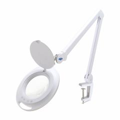 AVEN LED Magnifying Lamp: LED, 2.25x, 5 Diopter, 560 lm Max Brightness, 36 in Arm Reach, 6500K (MPN 26501-LEDV2). Key specifications — Brand: AVEN; Magnification: 2.25x; ESD Safe: No; Lens Material: Glass; Lighting Technology: LED; Operating Voltage: 100 to 240V AC.