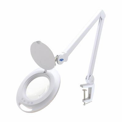 AVEN Magnifying Lamp: LED, 2.25x, 5 Diopter, 560 lm Max Brightness, 36 in Arm Reach - Desk-Clamp Magnifier Lights