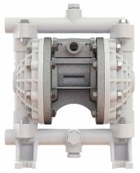 VERSAMATIC Double Diaphragm Pump: Polypropylene Body, 1/2 in, NPT Connection, 11 gpm, PP Seat (MPN E5PP6X659D). Key specifications — Brand: VERSAMATIC; Seat Material: PP; Check Valve Material: Santoprene.