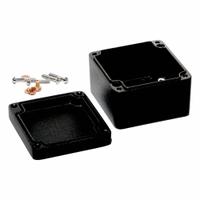 HAMMOND Enclosure: Die-Cast Aluminum, 2 in x 3 in x 2 in, NEMA 12/13/4/4X/6/6P, Screw On (MPN 1590Z100BK). Key specifications — Brand: HAMMOND; Closure Method: Screws; Knockouts: Not Included.