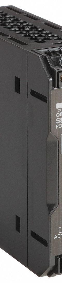 OMRON DC Power Supply: DIN Rail, 30 W Output Power - Rated, 1.3 A Current - Output, Single Phase (MPN S8VK-G03024). Key specifications — attr1044898: Single; attr1044874: Plastic; attr1044879: 100 to 240V AC; attr211400: OMRON.