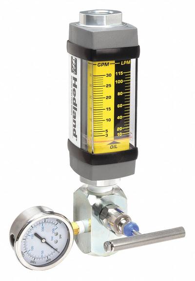 HEDLAND Mechanical Flowmeter: Test Kit, Scale, Variable Area, Inline, Universal - Flowmeter Test Kits for Oils