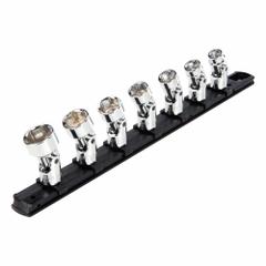 TEKTON Socket Set: SAE, 7 Pieces, (7) 6-Point, 3/8 in Drive Size, 3/8 in to 3/4 in Socket Size Range (MPN SHD91118). Key specifications — attr1204587: Rail; attr1204586: TEKTON; attr1204595: (7) 6-Point; attr1215394: 3/8 in to 3/4 in; attr1224268: 3/8 in.