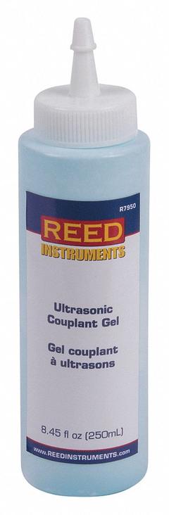 REED INSTRUMENTS Ultrasonic Couplant Gel 8.45 oz: Ultrasonic Couplant Gel, R7900/TM-8811, 0 in, 0 (MPN R7950). Key specifications — Compatible with Manufacturer Model Number: R7900; Features: Water Soluble; Includes: Applicator Bottle; Brand: REED INSTRUMENTS; Steel Thickness - Maximum: 0 in; Steel Thickness - Minimum: 0; Couplant Gel Volume: .25 L.