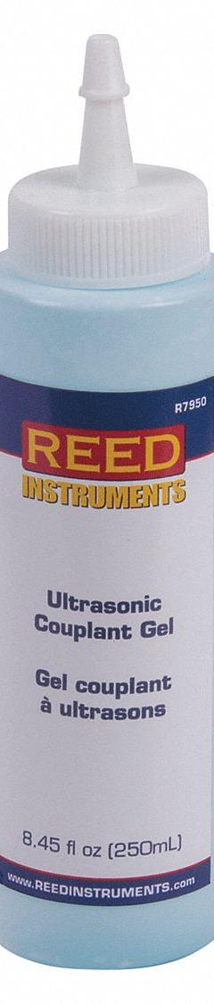 REED INSTRUMENTS Ultrasonic Couplant Gel 8.45 oz: Ultrasonic Couplant Gel, R7900/TM-8811, 0 in, 0 (MPN R7950). Key specifications — Compatible with Manufacturer Model Number: R7900; Features: Water Soluble; Includes: Applicator Bottle; Brand: REED INSTRUMENTS; Steel Thickness - Maximum: 0 in; Steel Thickness - Minimum: 0; Couplant Gel Volume: .25 L.